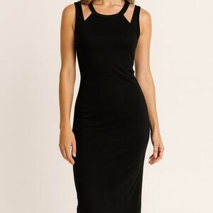 Anthropologie t.la Black Layered Tank Dress - Size Medium